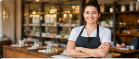 Small business owner in her shop
